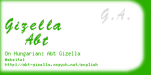 gizella abt business card